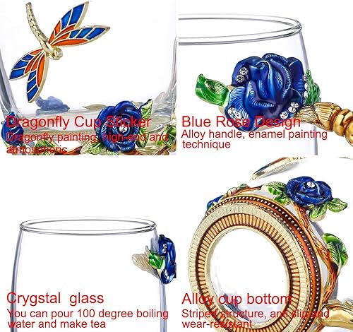 Miniatura 4 de Regalo para mamá, taza de café de vidrio para el día de la madre, taza de té esmaltada, taza de leche, taza de agua para mamá, los mejores regalos