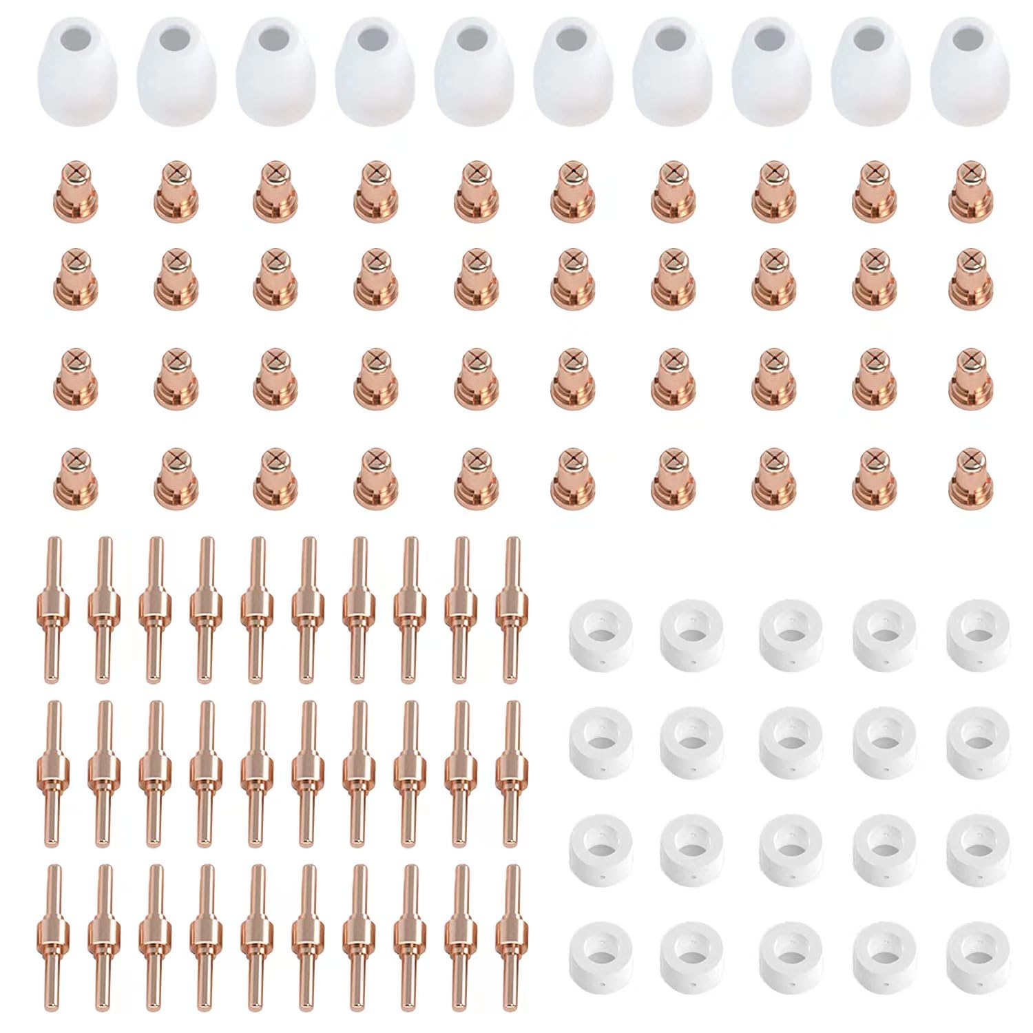 100 Pcs Plasma Cutting Consumables (Extended) Fit Cut40 50 with Plasma Cutter Torch PT31 LG40