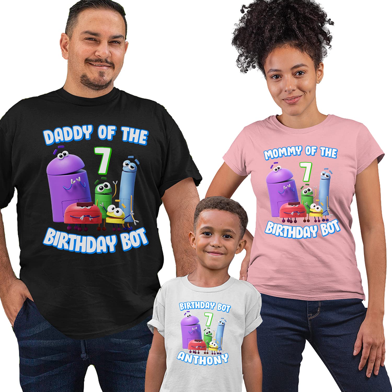 Family Personalized Shirt for Story Bots Theme Birthday