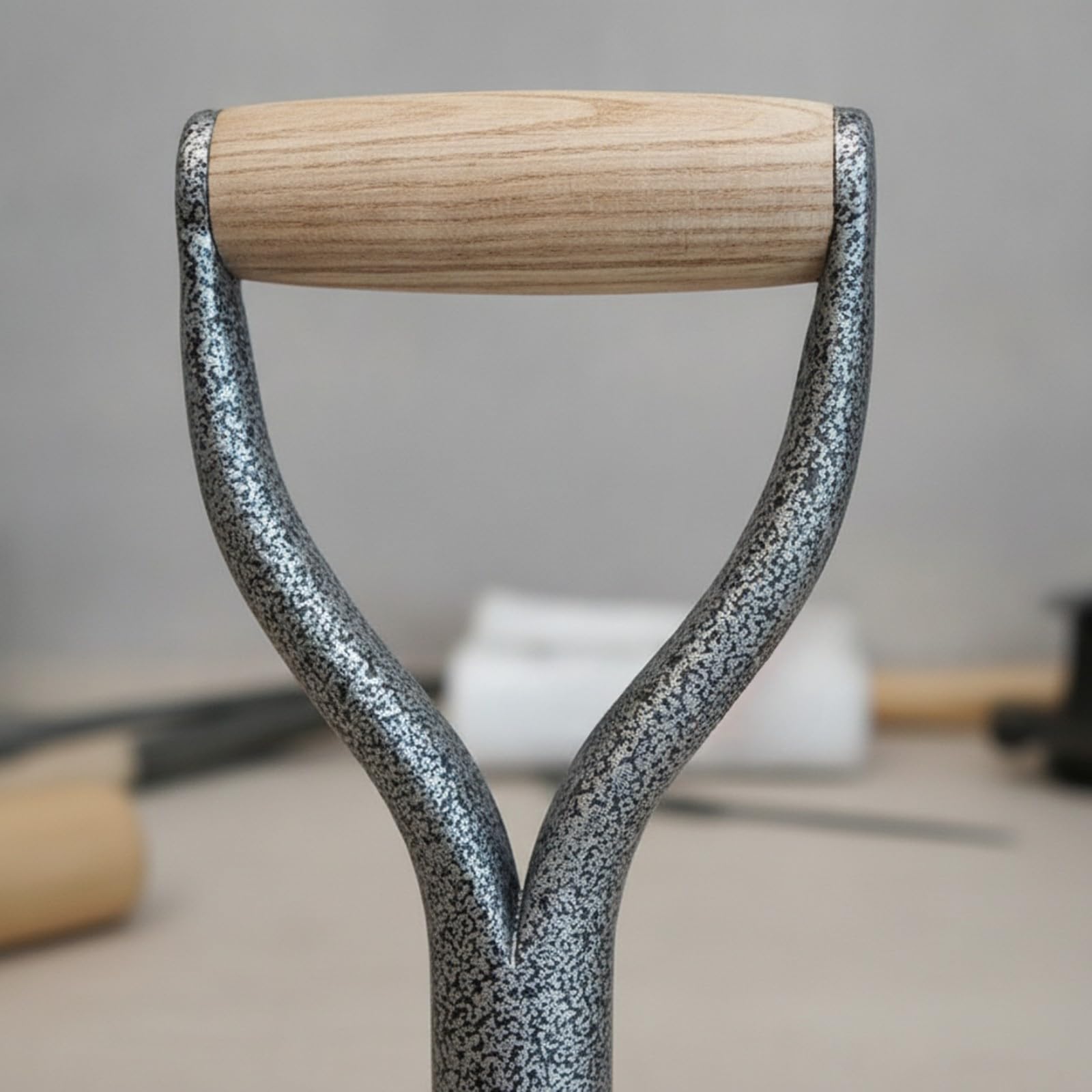 Mango en Forma Y Ergonómico | Mango con Casquillo Cilíndrico, Ahorra Trabajo, para Jardinería, Paisajismo, Jardineros, Paisajistas, Plateado