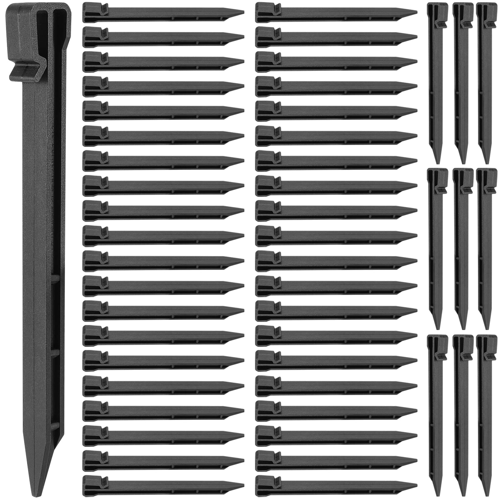 Piquets d'ancrage TAIJEUK de 25,4 cm contre le soulèvement des bordures et tentes (50 pcs)