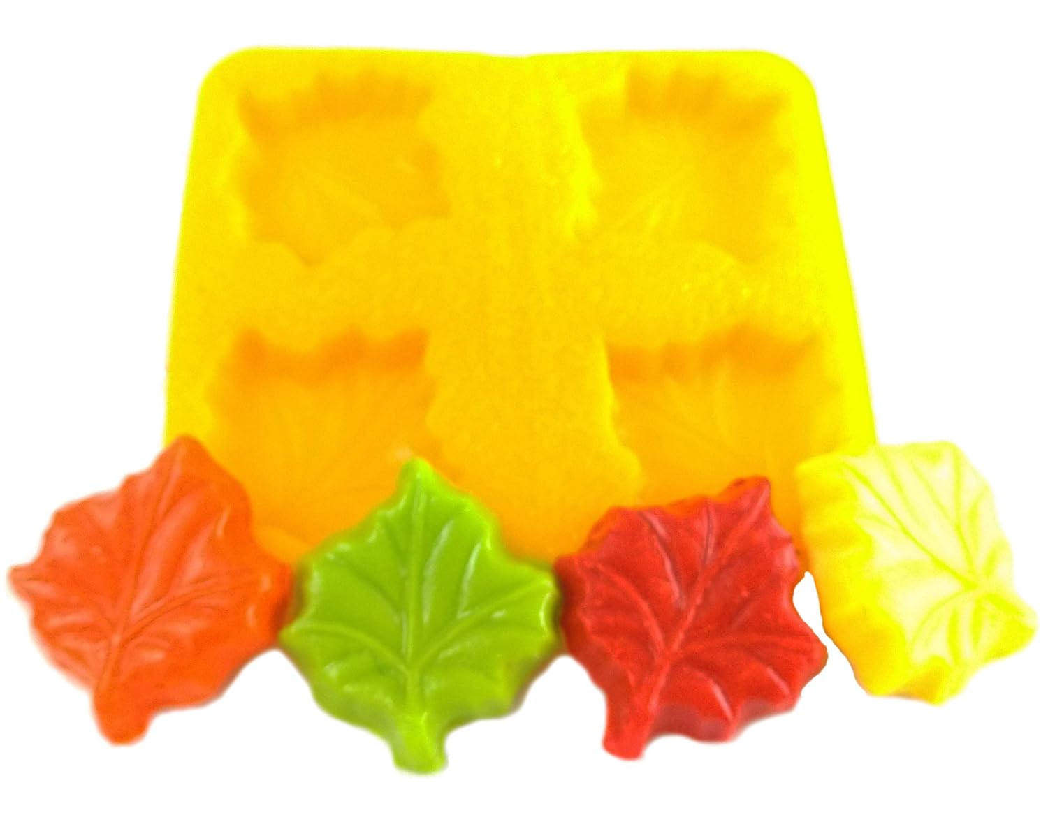 Flexible Molds Maple Leaf (4 Cavity) Cream Cheese Mint Molds