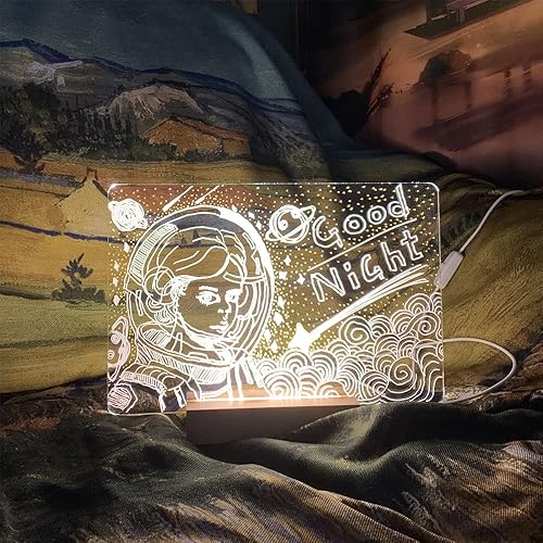 Miniatura 4 de 2 juegos de tablero de dibujo LED Lumiboard, pizarra de borrado en seco de 11.8 x 7.87 pulgadas (grueso x 1 delgado x1) tablero de lumiboard para