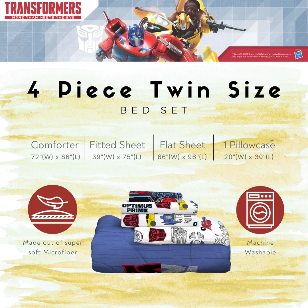 Franco Transformers Optimus Prime Super Soft Comforter and Sheet