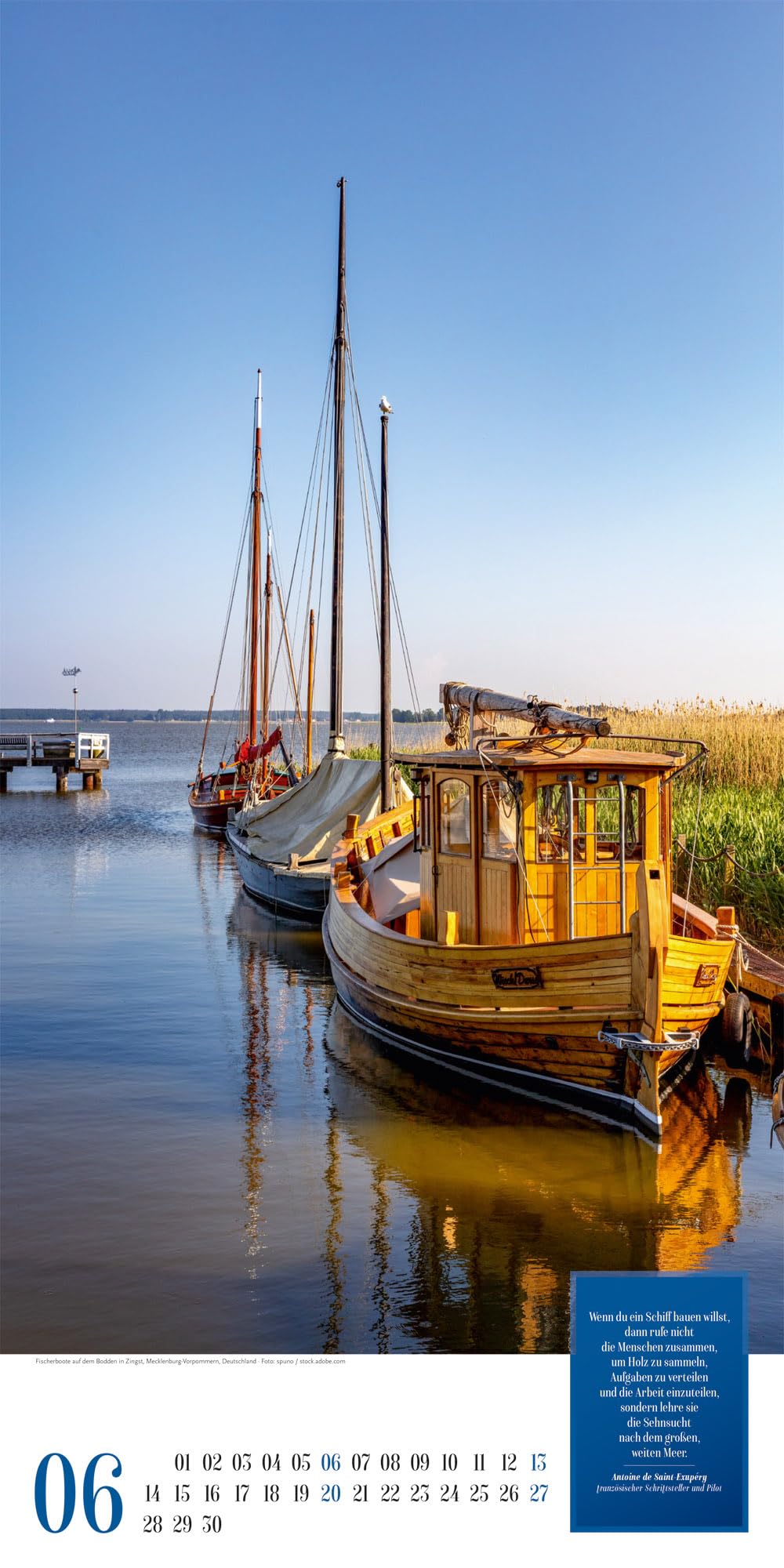 Der Traum vom Meer Literatur-Kalender 2027: Literarischer Küsten-Kalender im schlanken Hochformat (33x66 cm) | Mit Zitaten für Nord- und Ostseefans