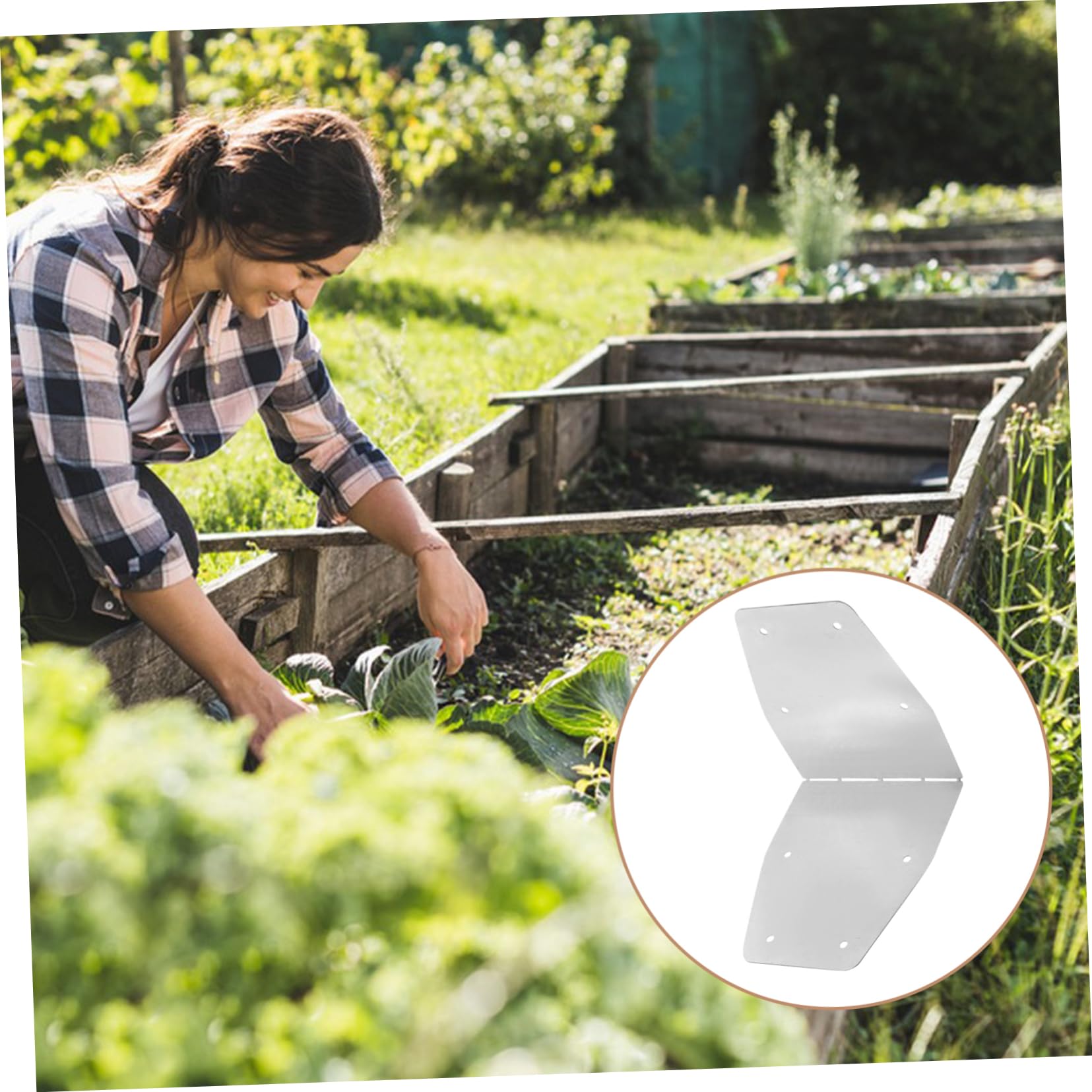 POPETPOP Staffe Angolari per Aiuole Rialzate in Metallo Argento, Design Svasato, Facili da Installare, per Letti da Giardino e Tavoli in Legno | Design Svasato, Uso per Mobili e Librerie, Supporto Robusto e Installazione Semplice