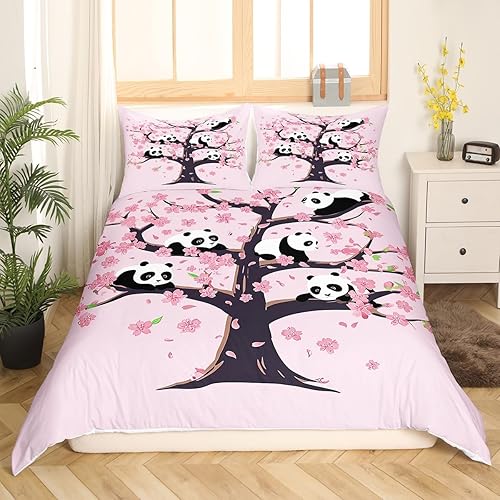 Miniatura 29 de Juego de ropa de cama de dibujos animados para niños, funda de edredón con estampado de vaca rosa, tamaño Queen, funda de edredón de piel de vaca