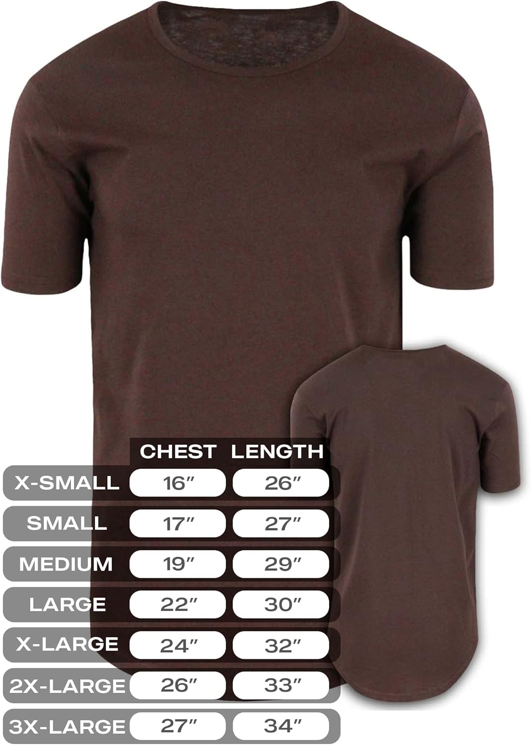 ShirtBANC Hipster Hip Hop Elong Drop Cut Mens Shirt Dance Dropcut Tshirt X-Small Cacao Shell