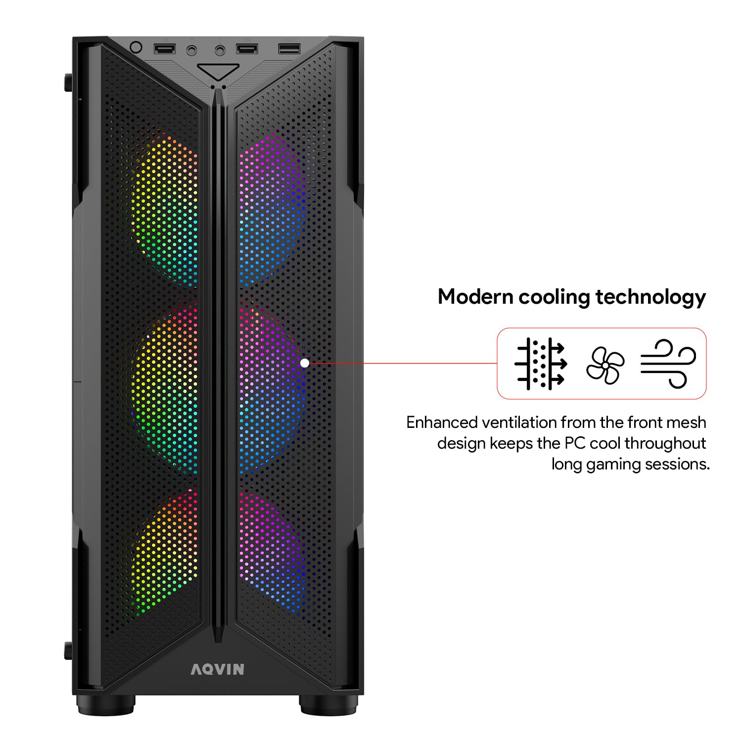 Gaming Tower PC Desktop Computer AQVIN - Intel Core i7 Processor