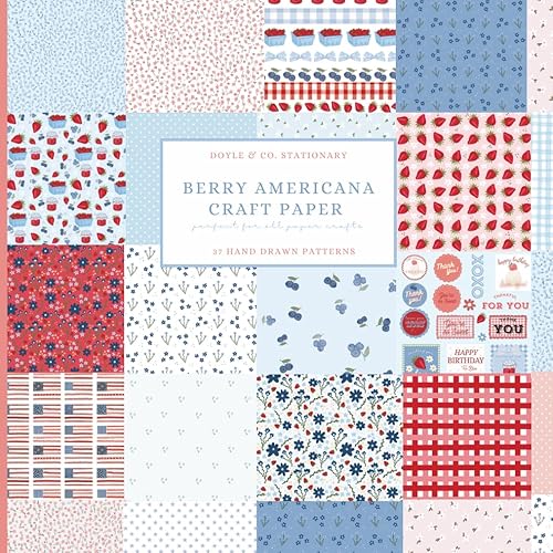 Berry Americana Craft Paper Book – 8.5” x 8.5” –