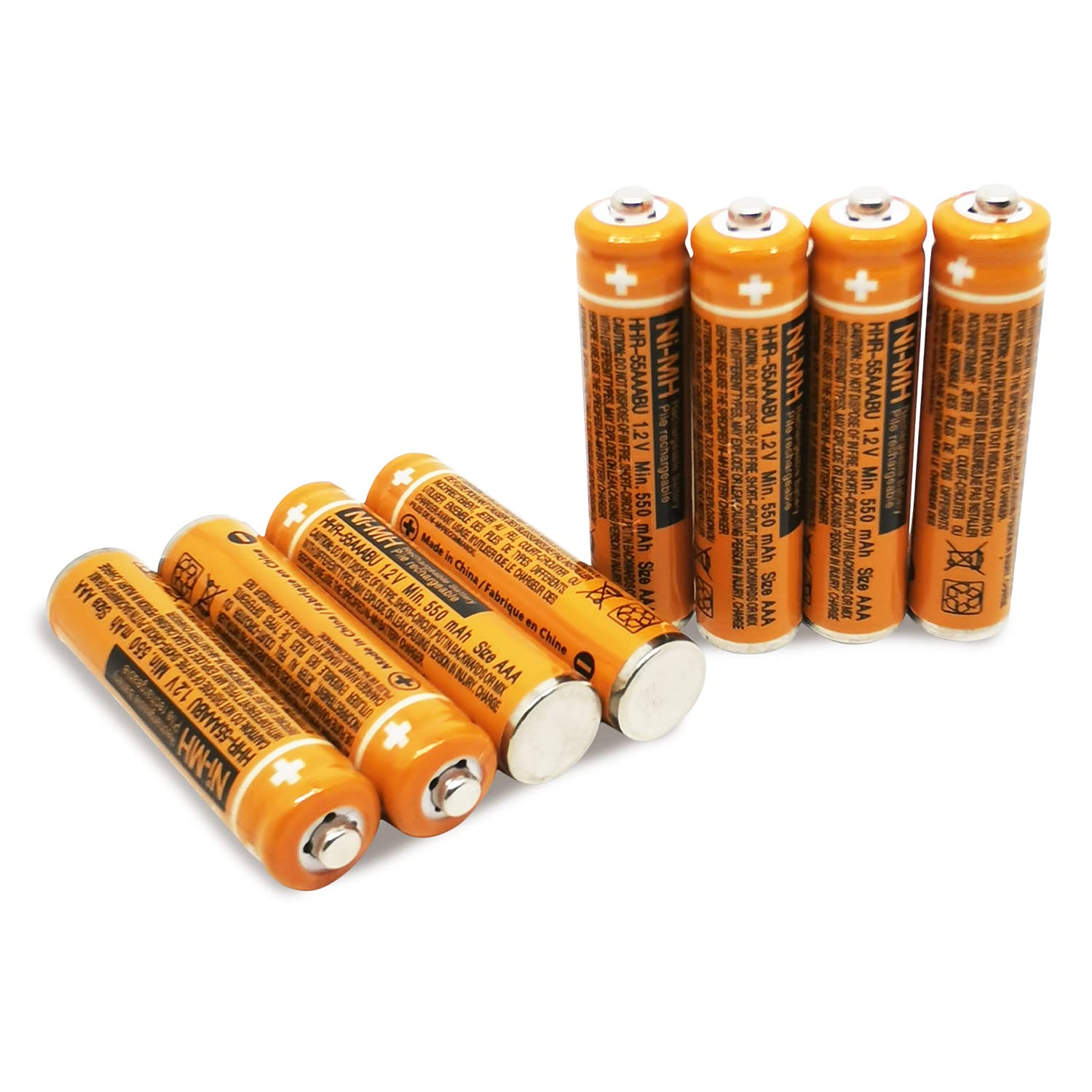 IWANGDO AAA HHR-55AAABU Lot de 4 batteries compatibles avec téléphone sans fil Panasonic Gigaset HHR-65AAABU HHR-75AAA / B-4 NI-MH - 5