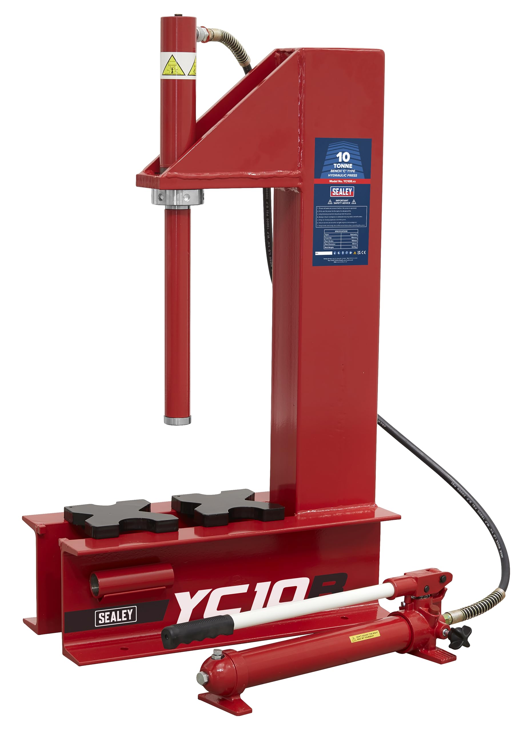 Sealey YC10B pressa idraulica 10TONNE Bench 'C' tipo