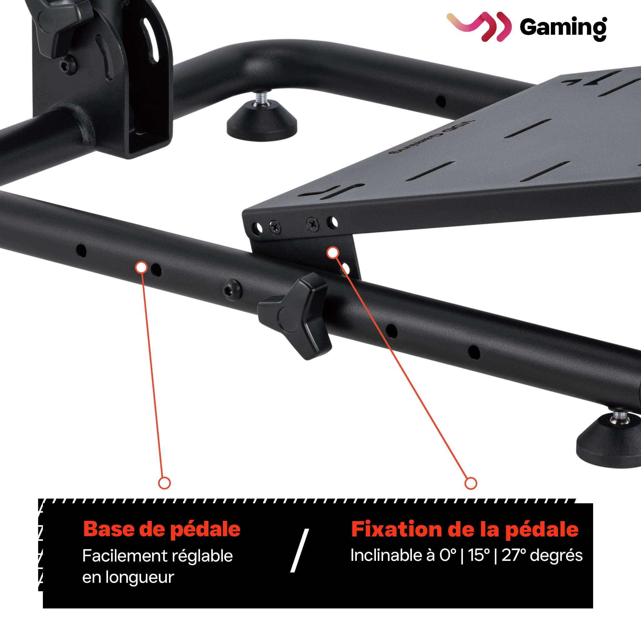 VDD Gaming - Support pour volant - support standard pour volant de course - cockpit de course - noir