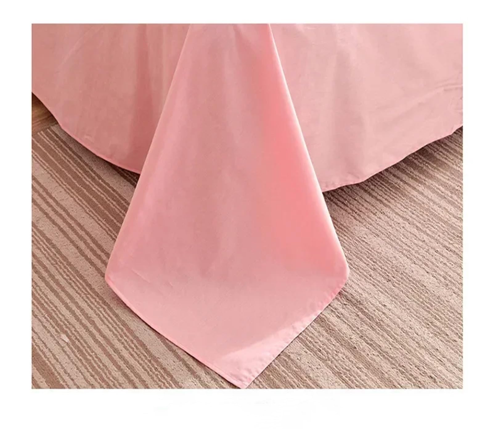 . Homestay Cotton Solid Color Cotton Nowoczesny prosty czteroczęściowy zestaw tekstyliów domowych, pościel(Blu,Queen)