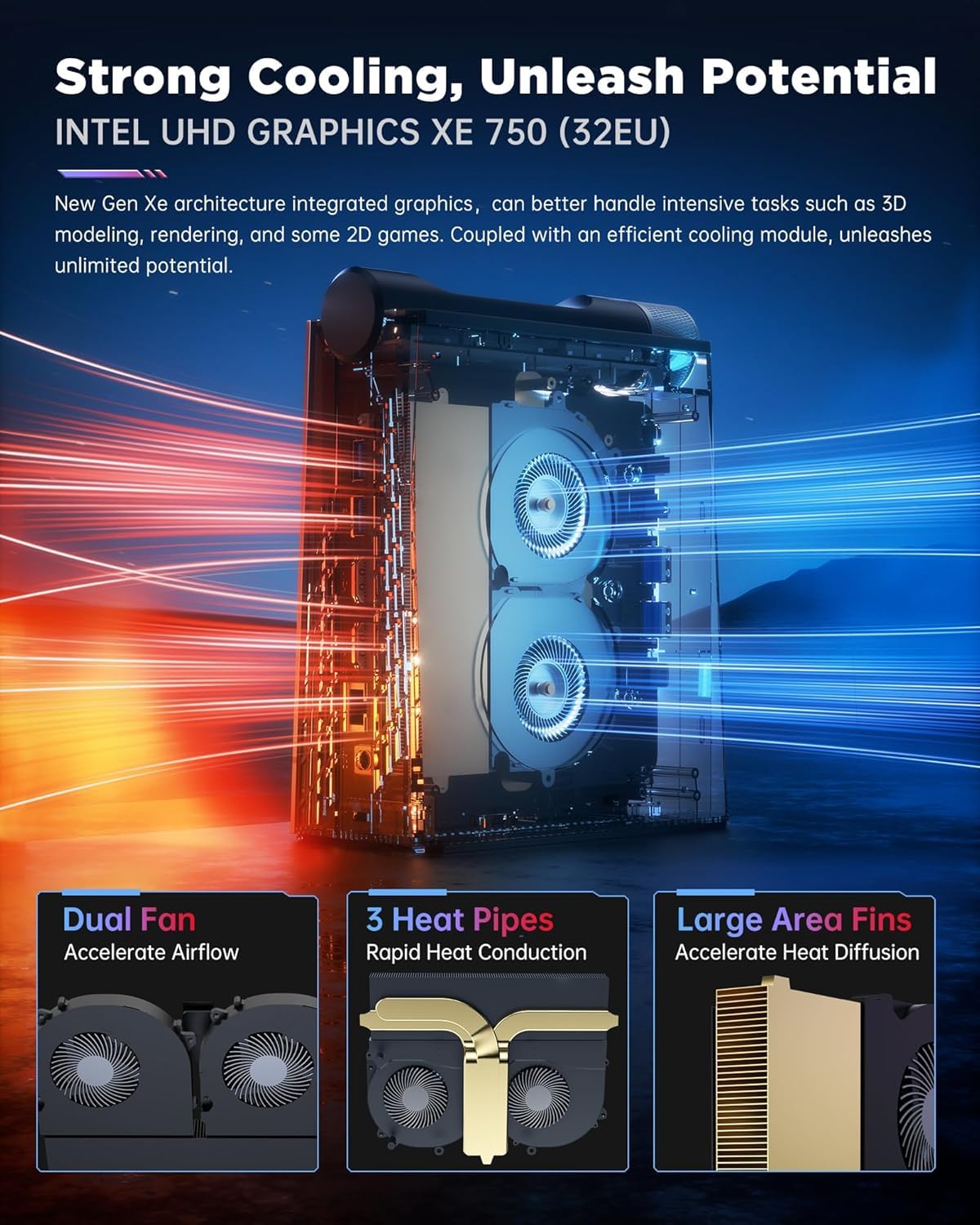 ACEMAGIC Mini PC Core i9 12900H, 32 GB DDR4 512 GB NVME SSD Micro Desktop Computer