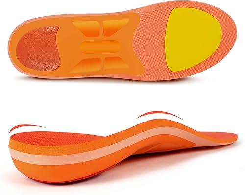 Plantillas ortopédicas con soporte de arco medio para fascitis plantar, pies planos, dolor en el talón, absorción de golpes, plantillas cómodas,