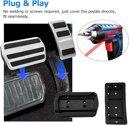 Miniatura 7 de Autorder Ajuste personalizado para cubierta de pedal Ford Escape 2020-2023Bronco SportMustang Mach-E 2021-2023 Accesorios antideslizantes de