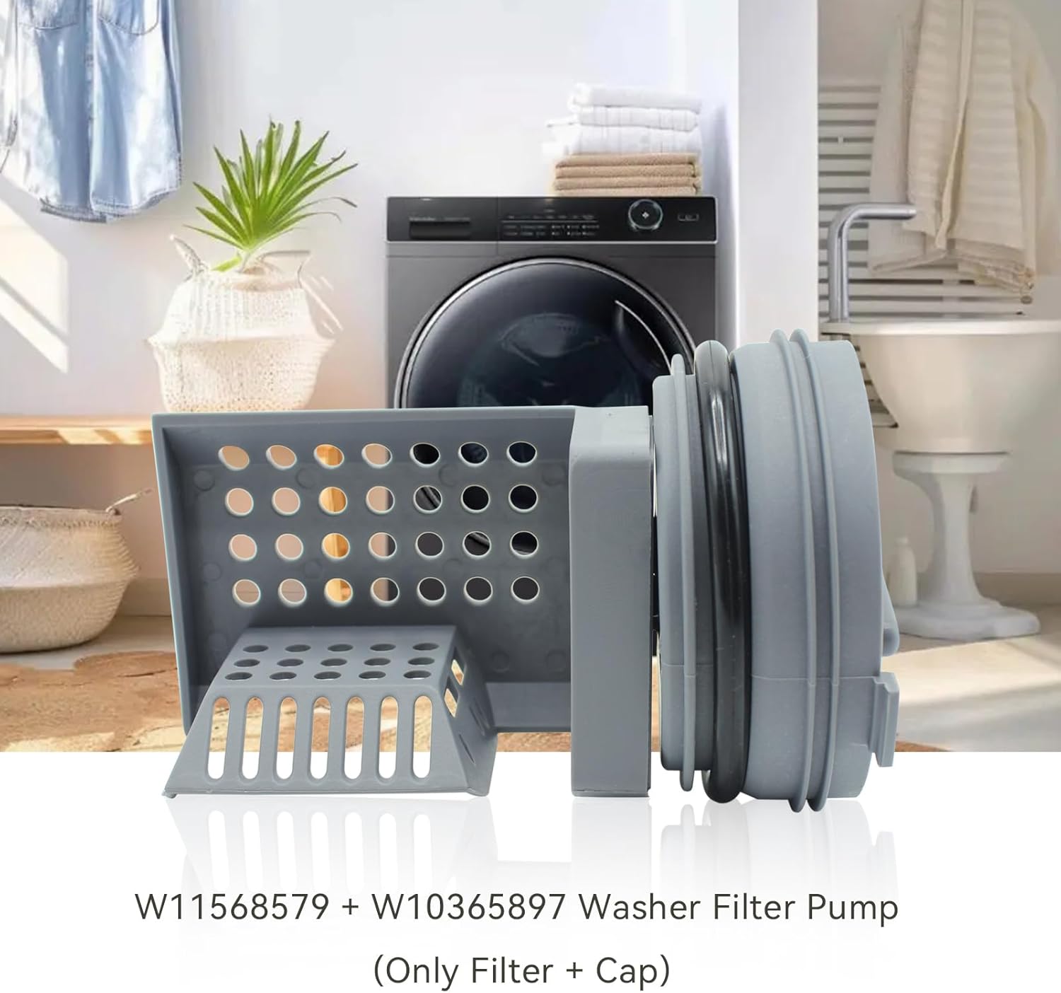 W11568579 W10365897 Washer Filter Pump Fits for Whirlpool KitchenAid Maytag Jenn-Air Inglis and Magic Chef Crosley Amana Heavy DUTY