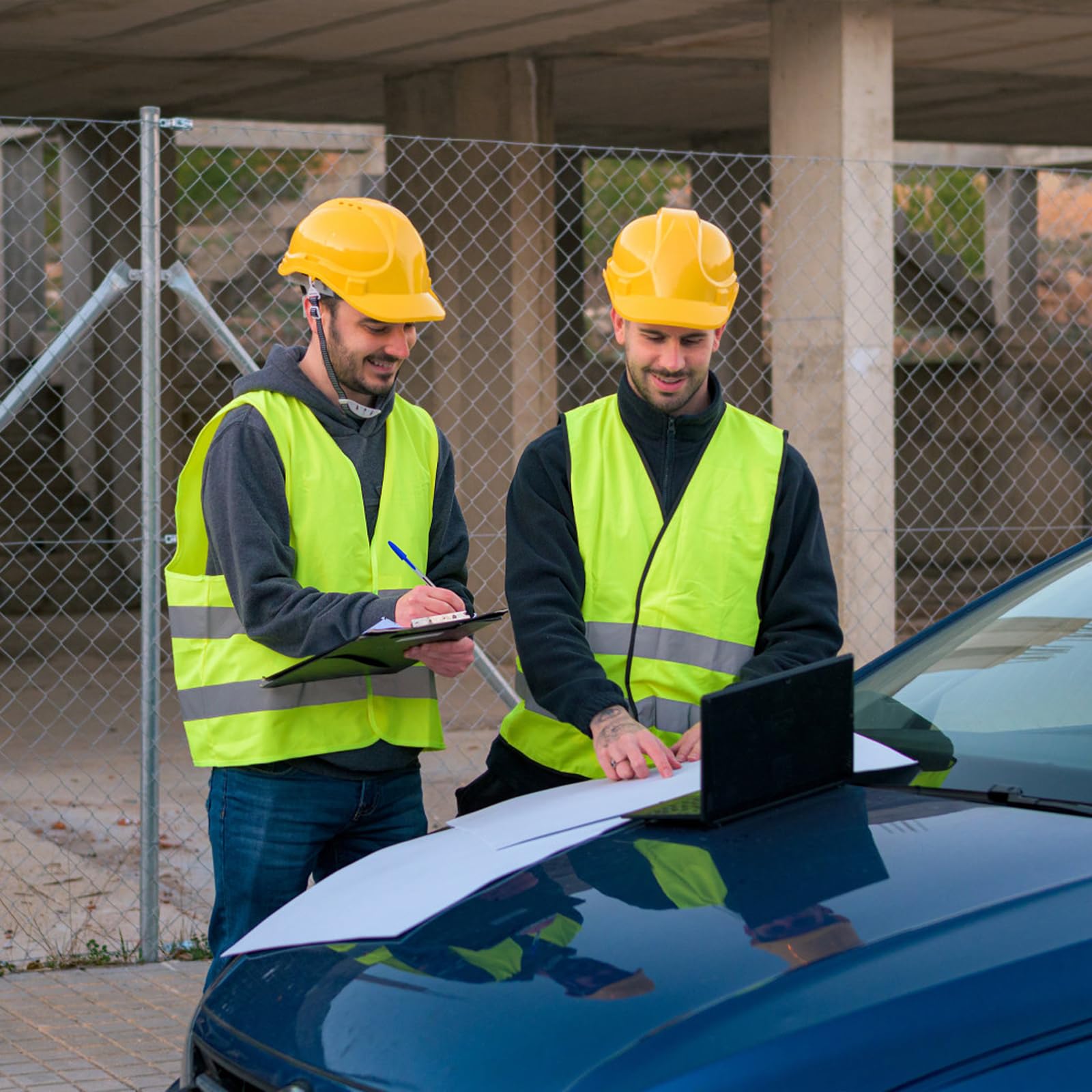 Lot De 6 Gilets De Sécurité Haute Visibilité Jaunes Réfléchissants - Homme Et Femme
