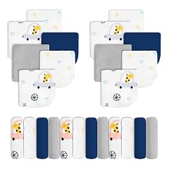 Viviland Baby Washcloths Super Soft Baby Bath Towels for Newborn 24 Pack Absorbent Face Body Wash Cloth for