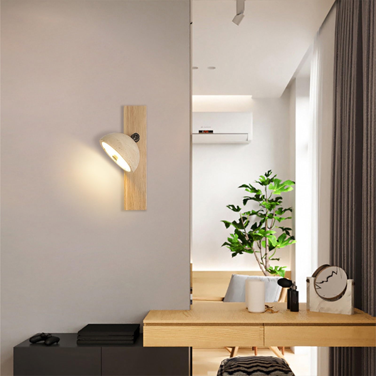 Lampada da Parete a LED con Interruttore, Applique da Comodino, faretto a Incasso, Applique Regolabili per Camera da Letto, Soggiorno, Hotel