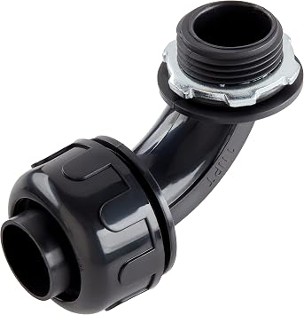 2.0" - QTY 1 - Black UL Listed Non-Metallic Electrical Liquid Tight Conduit Angle Fittings