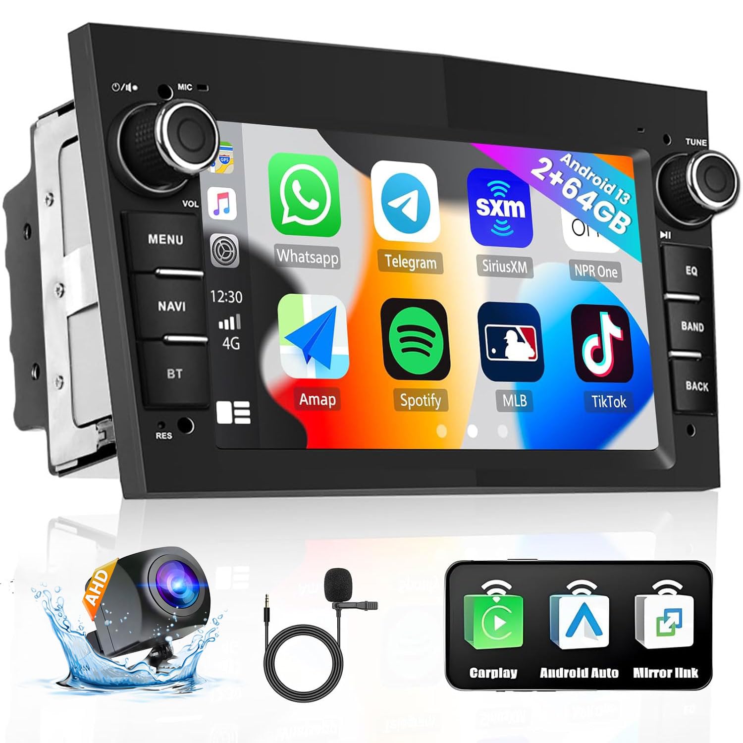 Hikity Android 13 Car Stereo for Vauxhall Astra Corsa Antara Vectra Wireless Carplay Android Auto
