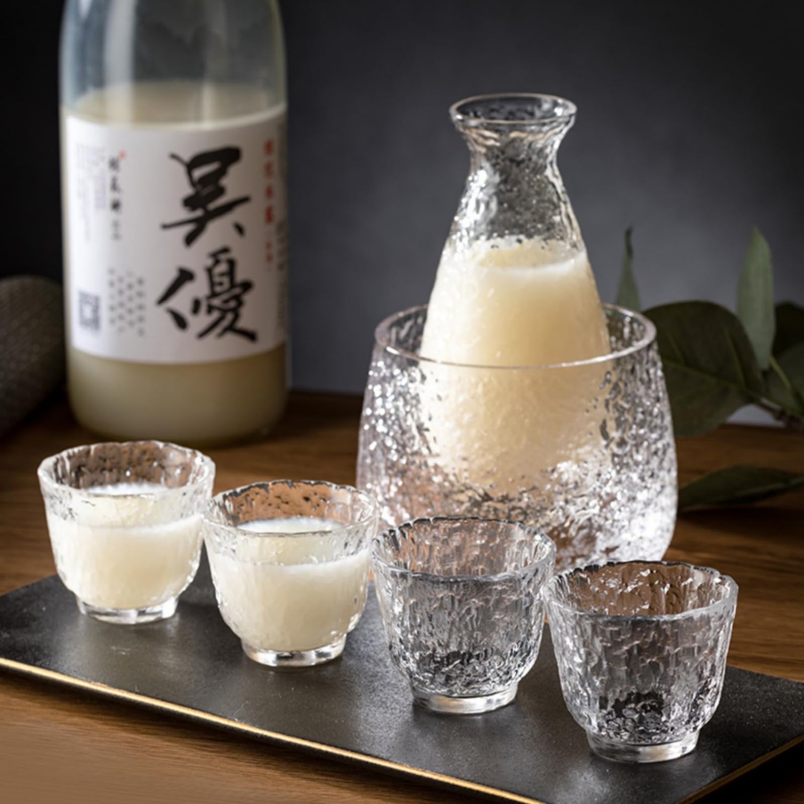 豪華38点まとめ売り】吹きガラス燗瓶8点＆お猪口30点 酒器セット／業務用にも r24001130d41d_6.jpg