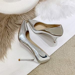 シルバー ポインテッドトゥパンプス アディダス v4940al_7.jpg