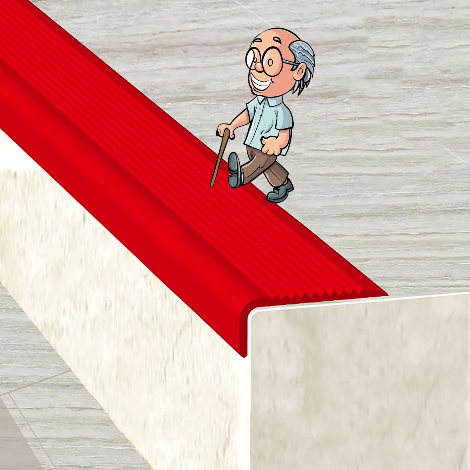 Cxvhsertwr Girls Red Stair Carpet Treads, Non Slip Stair Treads Outdoor Nose Molding(,L 10M/393.7In)