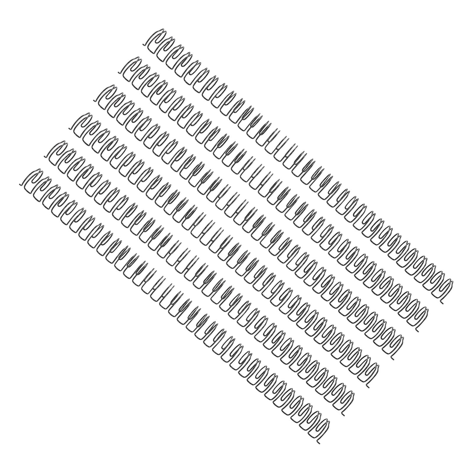 50 Stück Doppelschlaufen-Drahtbinderücken, 180 Blatt Kapazität, 3:1 Teilung, 34 Schlaufen, 19 Mm Durchmesser, Set-Set für A4-Papier, Schwarz, 50 Stück Doppelschlaufen (BLACK)