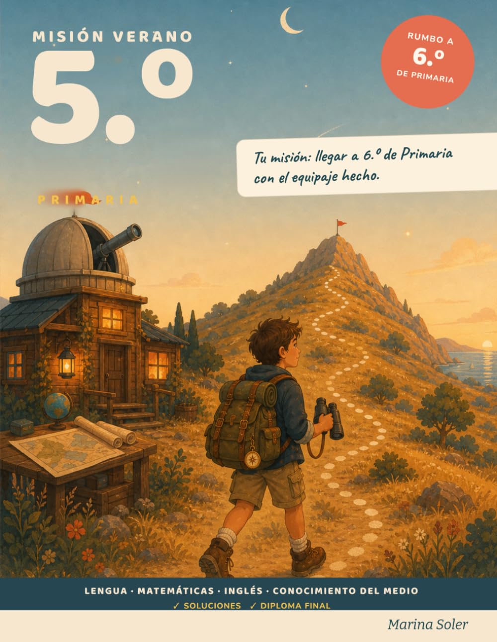 Misión Verano 5.º Primaria: Cuaderno de vacaciones para repasar 5.º de Primaria y preparar 6.º de Primaria. Lengua, Matemáticas, Inglés y Conocimiento ... Con soluciones. 10-11 años (Agencia ESO)