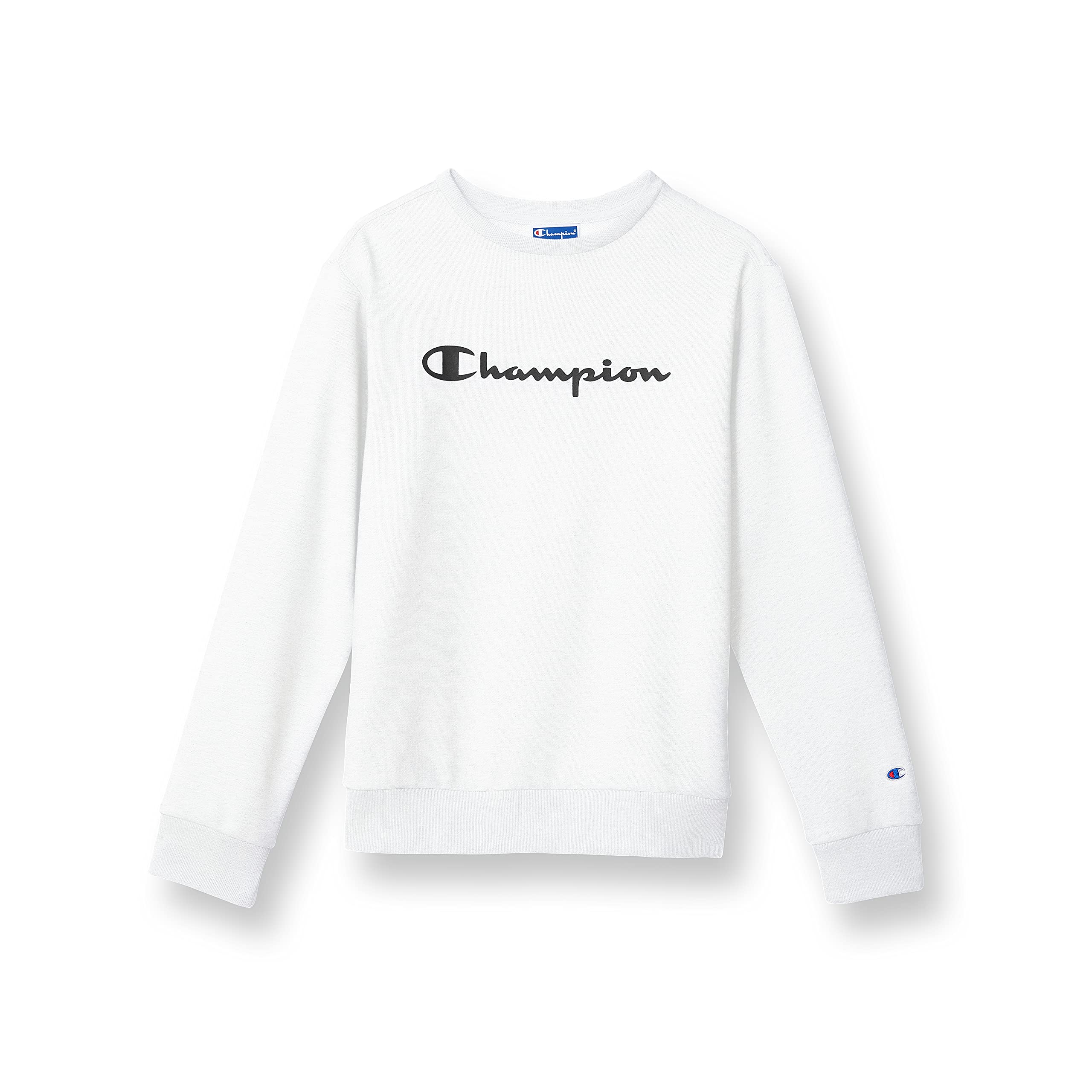 Amazon.com: Champion Boys' Little, Kids' Sweatshirt, Crewneck Sweater,  French Terry, Script, White: Clothing, Shoes \u0026 Jewelry
