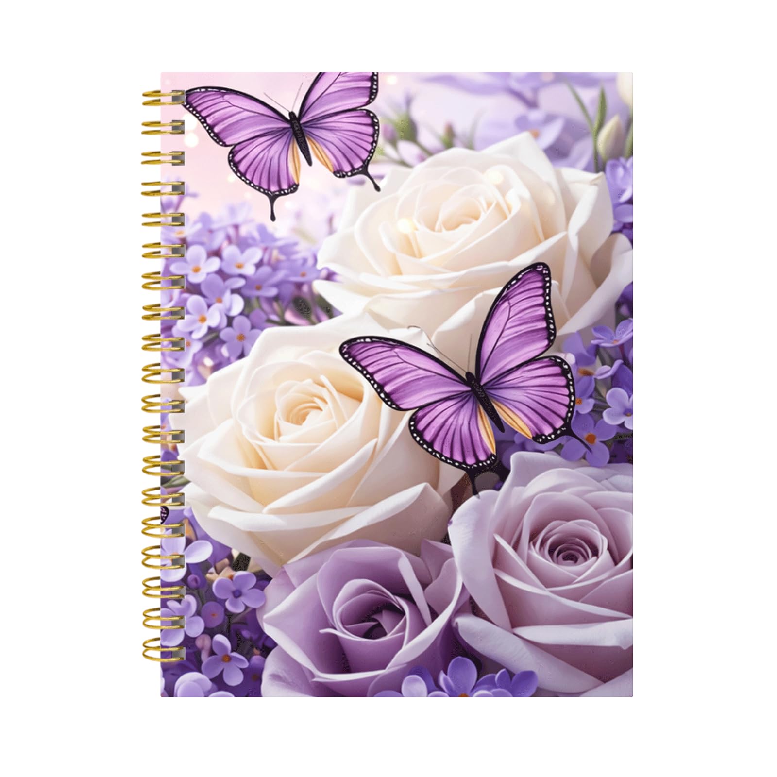 Journal à spirale avec papier de qualité supérieure et illustrations florales - 7