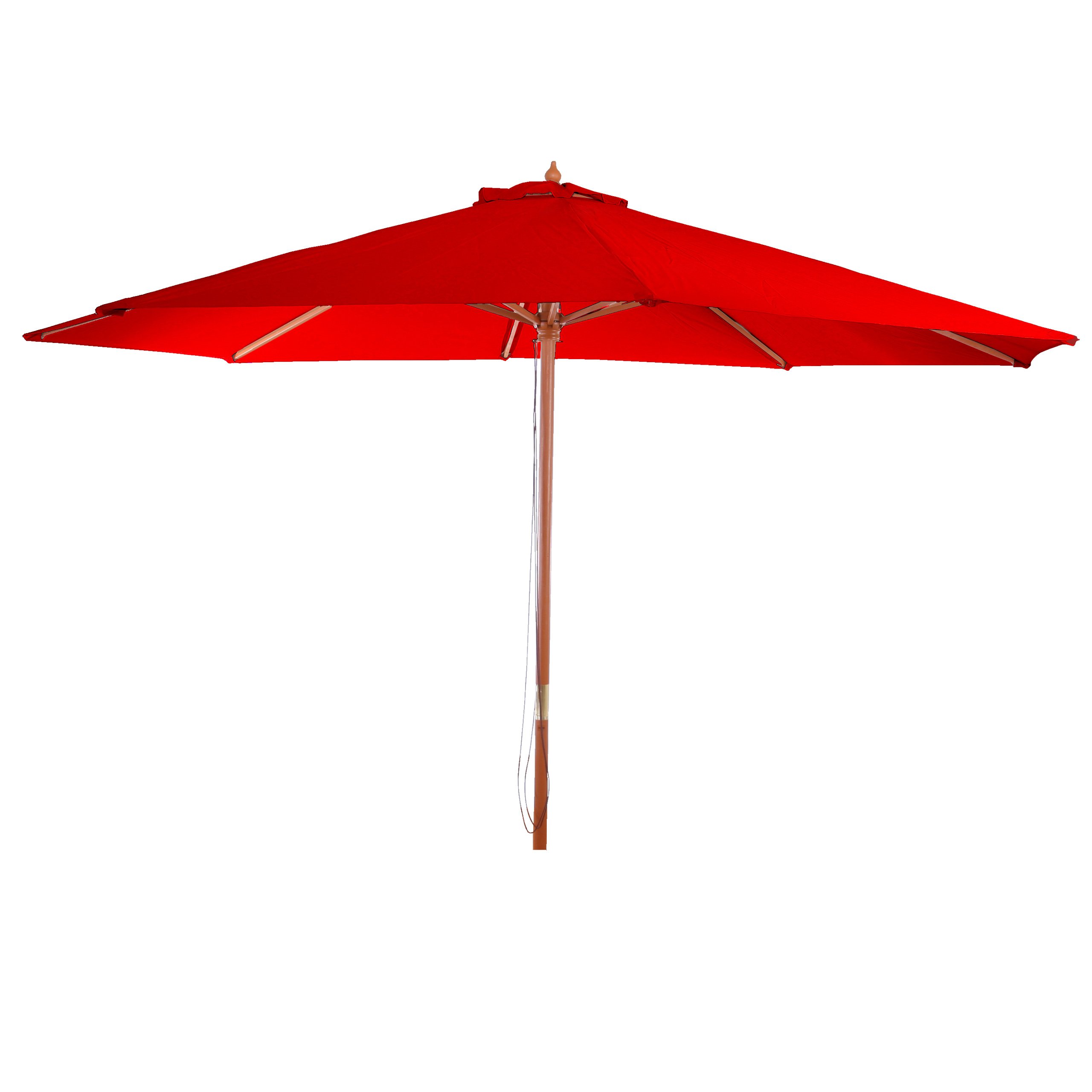 Mendler Sonnenschirm Florida-AM, Gartenschirm Marktschirm, Ø 3,5m Polyester/Holz 7kg - bordeaux