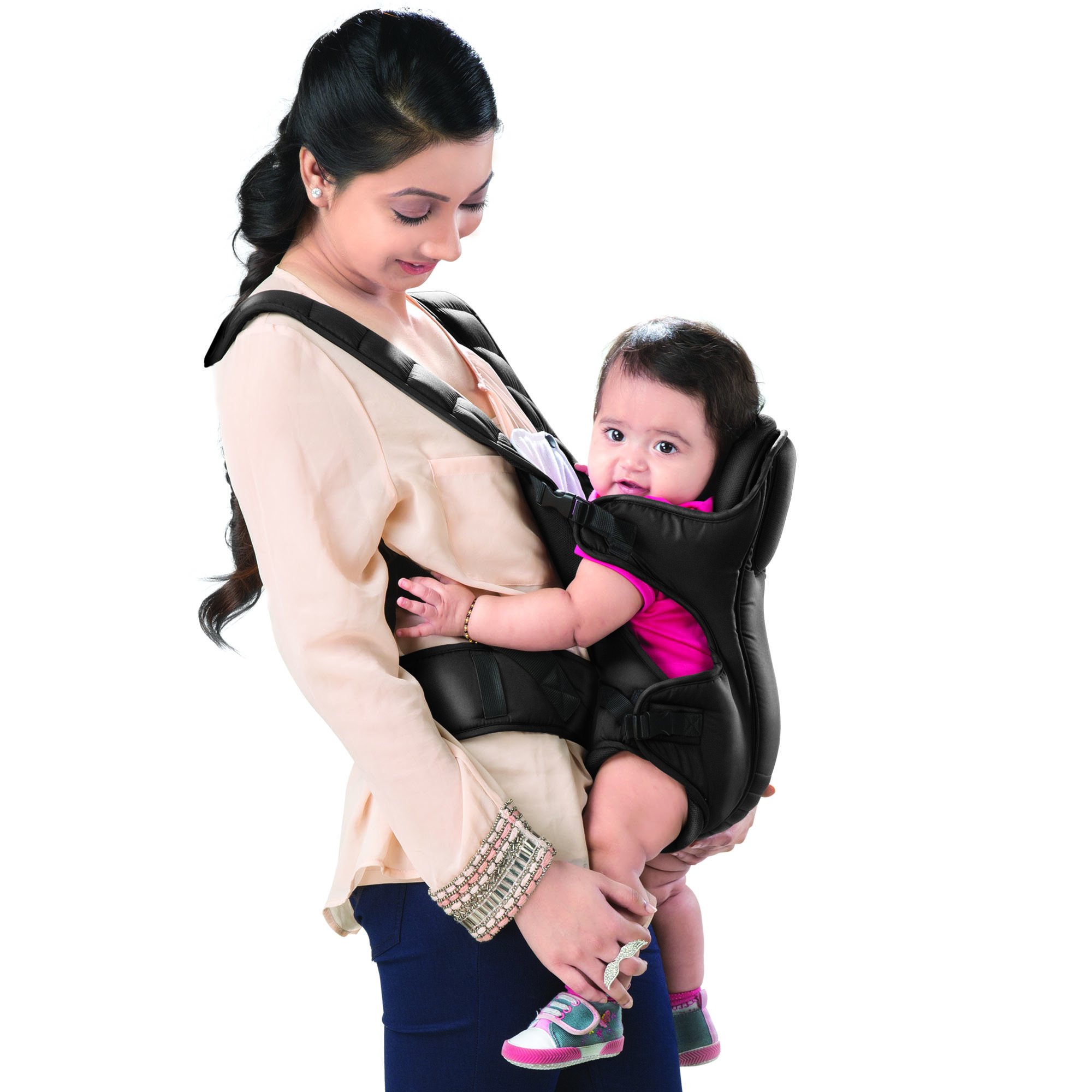 LuvLap Galaxy Baby Carrier with 3 Carry Position & Padded Head Support, for 6 to 15Months Baby, Max Weight up to 15 Kgs(Black) 4