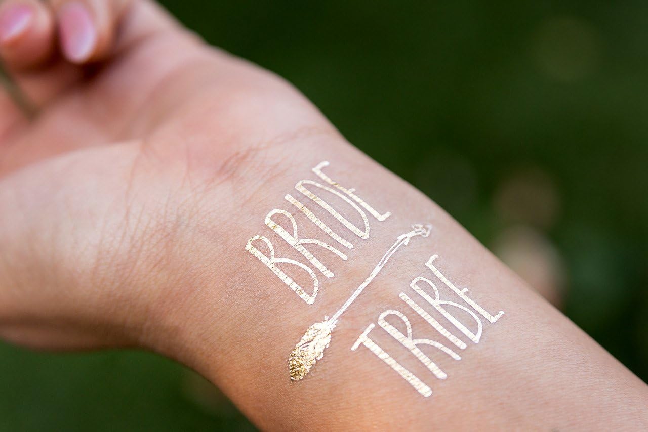 Bride Tribe Temporary Tattoo (Set of 16)