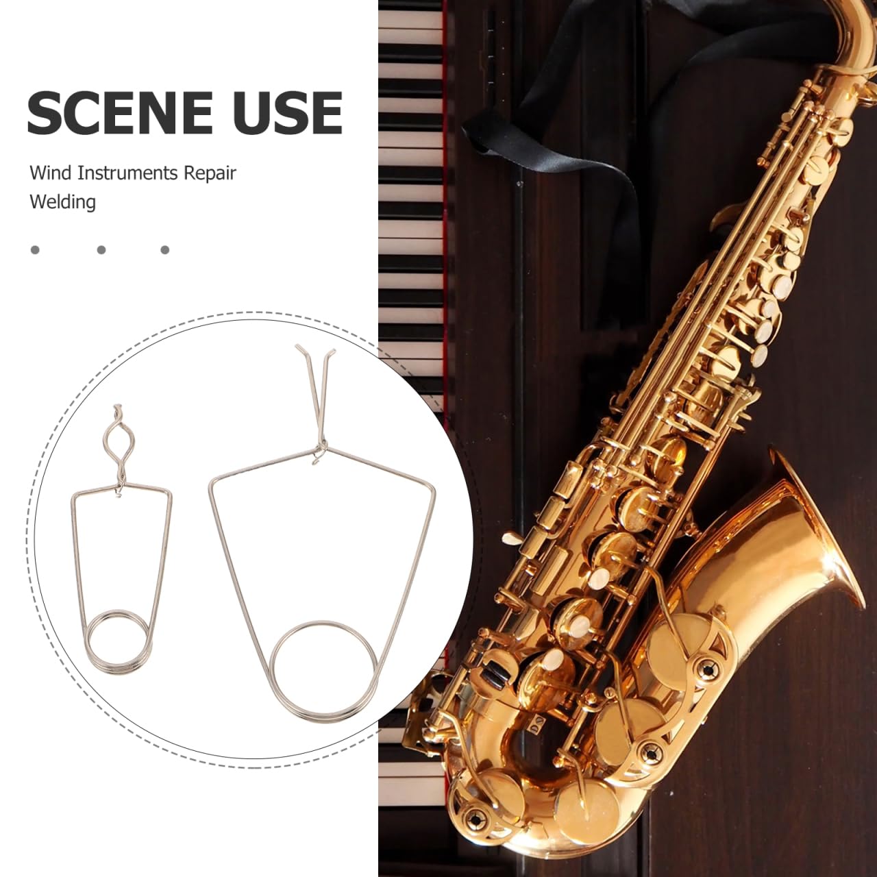 BESPORTBLE Lot De 2 Pinces De Soudage Pour Flûte Outil De Réparation D'Instruments À Vent En Métal Clips De Fixation Pour Saxophone Clarinette Hautbois Et Trompette