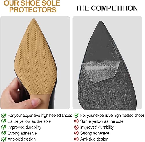 Miniatura 5 de GQTJP Protector inferior de suela de zapato, empuñaduras autoadhesivas en la parte inferior de los zapatos, almohadillas antideslizantes para