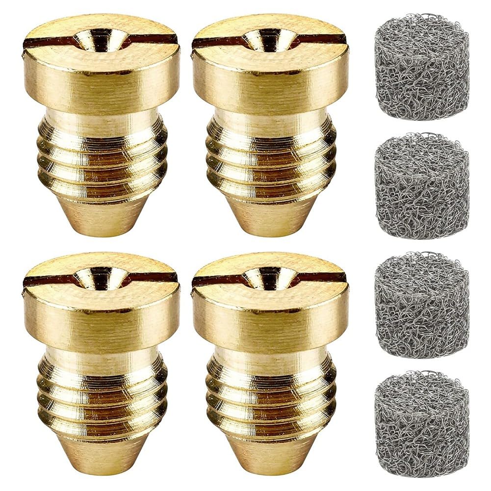 MSCHENZW 1.1 mm Orifice for Foam Cannon and Foam Maker, Universal Thread Nozzle Tips and Mesh Filter for Snow Foam Copper Metal