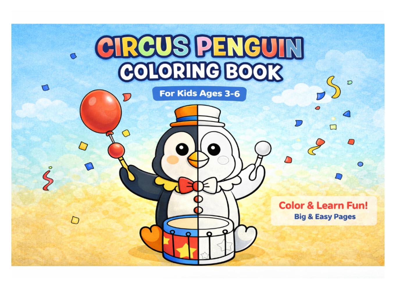 Circus penguin: Coloring book