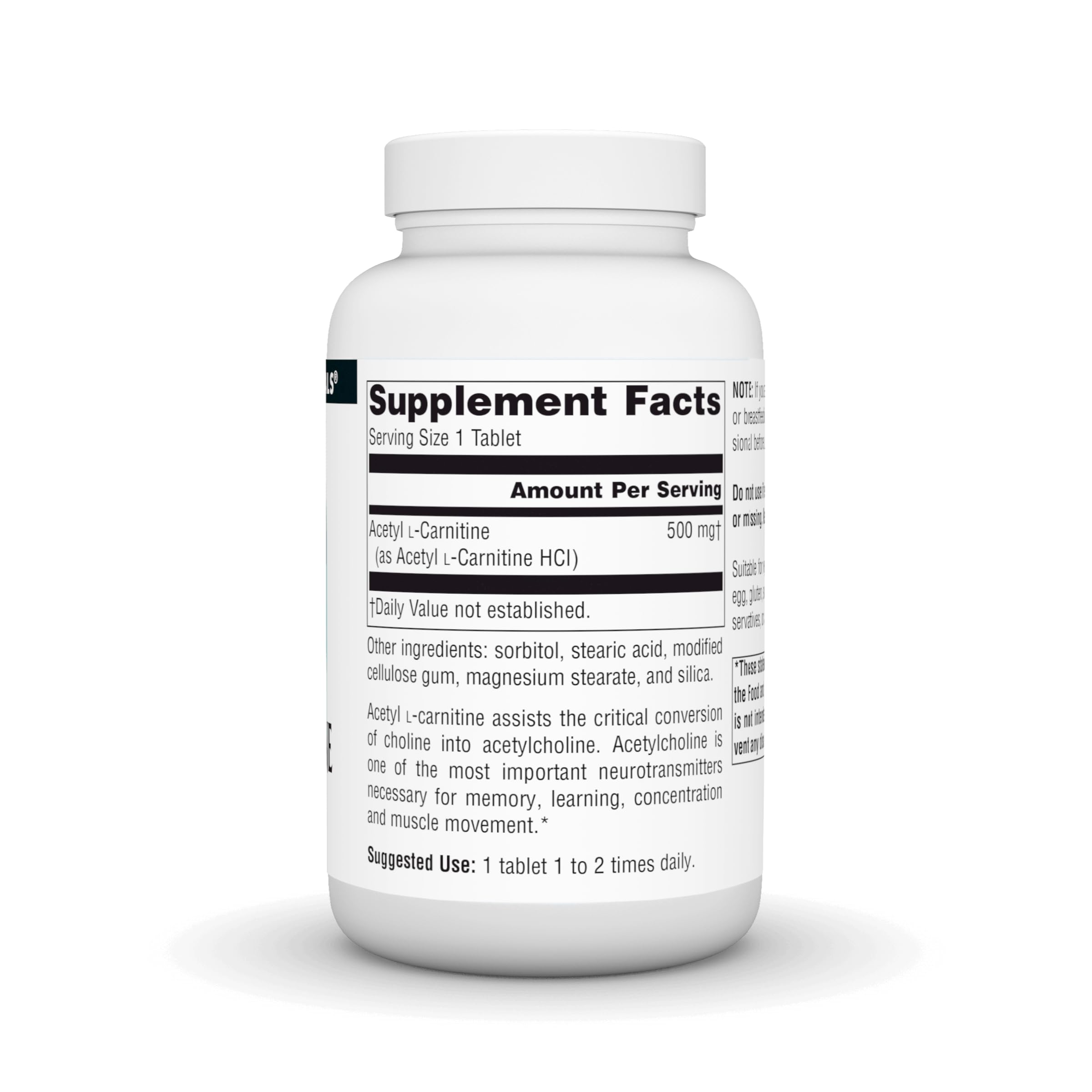Source Naturals Acetyl L-Carnitine 500 Mg Tablet, 120 Count — Amazon image 2