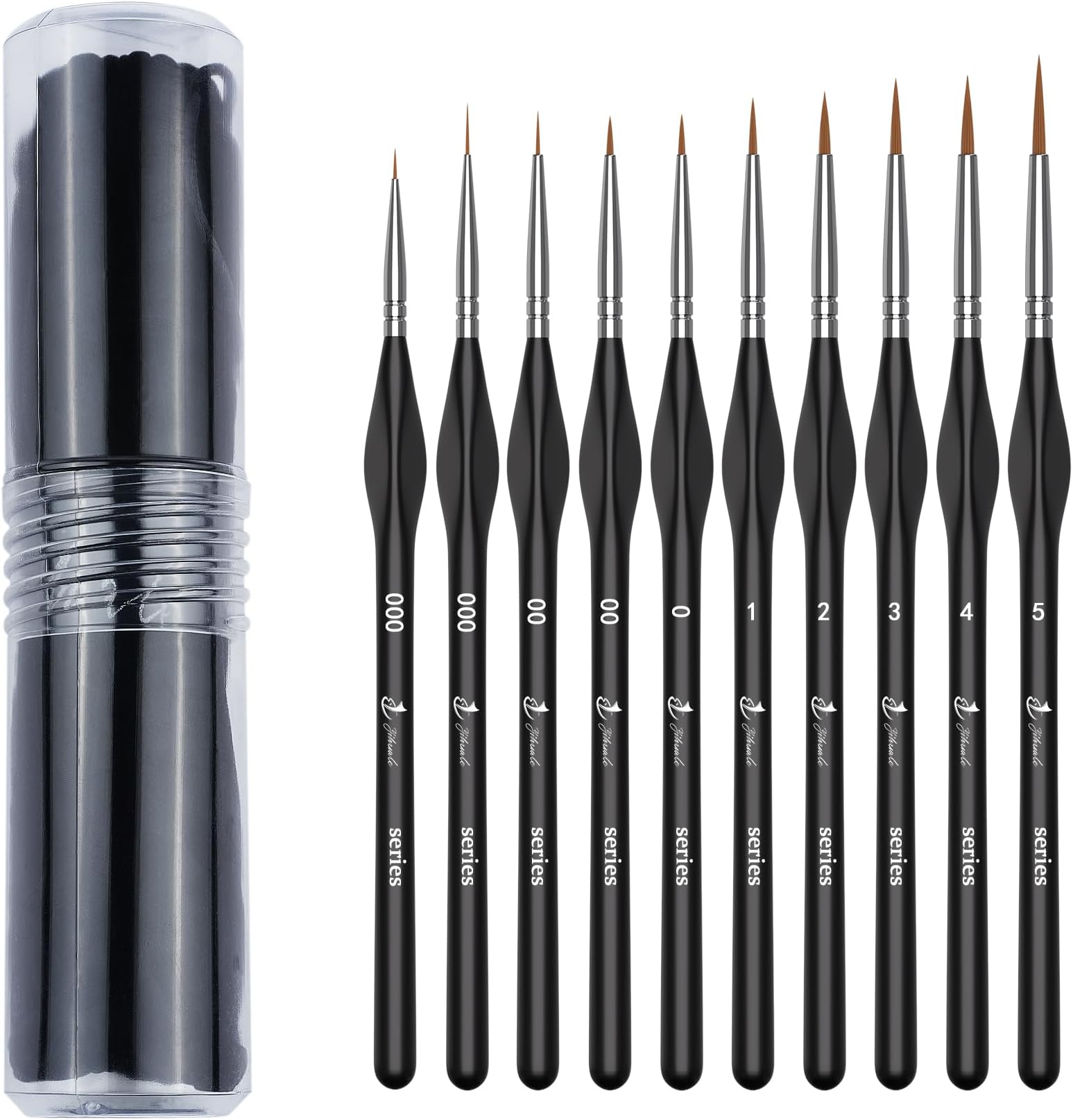 10pcs Miniature Detail Paint Brushes Set, Small Acrylic Watercolor Oil Paint Brushes for Fine Detailing & Art Painting, Models, Line Drawing