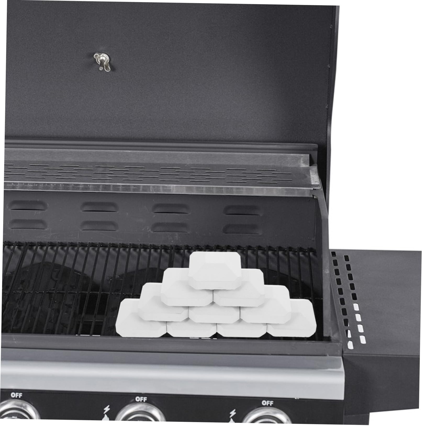 VALICLUD 10pièces Briquettes Cordelet De Rechange Pour Barbecue Gaz Extérieur Distribution Uniforme Chaleur Résistantes à Haute Température Pour Performance Du Grill