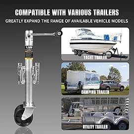 Big RED ATR39002R-1 Torin Boat Trailer Jack with Dual Wheel: Heavy Duty Swing-Back Bolt-On Trailer Jack, 3/4 Ton (1,500 lb.) Capacity