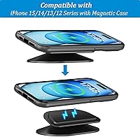 Vista 7 de PlusAcc Soporte para modelos de iPhone y Show 8 (3ª generación), soporte de inclinación ajustable, accesorios de soporte de mesa, base Negro