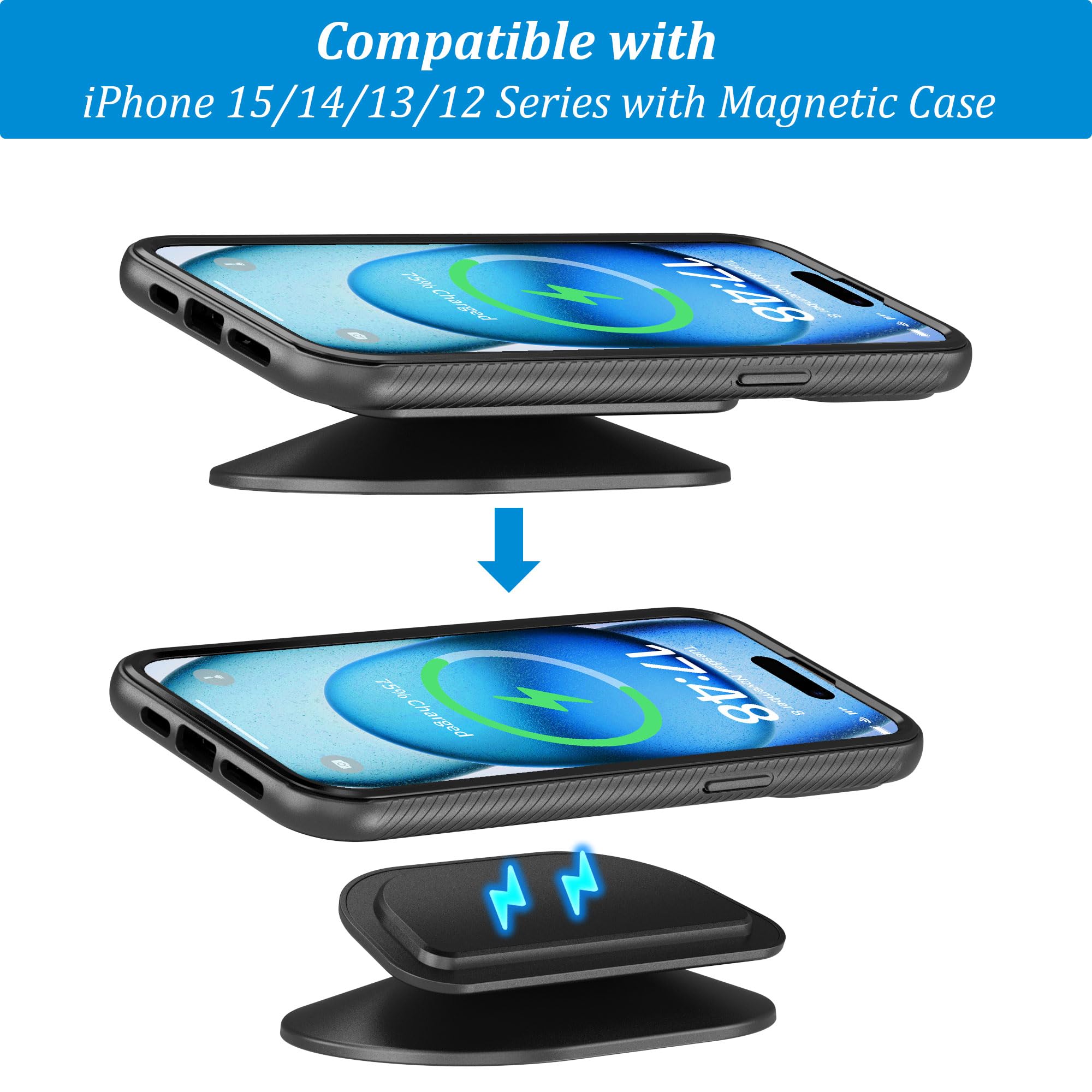 PlusAcc Stand for Show 8 (3rd gen), Adjustable Holder compatible with Google XIAOAI Speaker & SHOW 8 (3rd generation) - Image 3