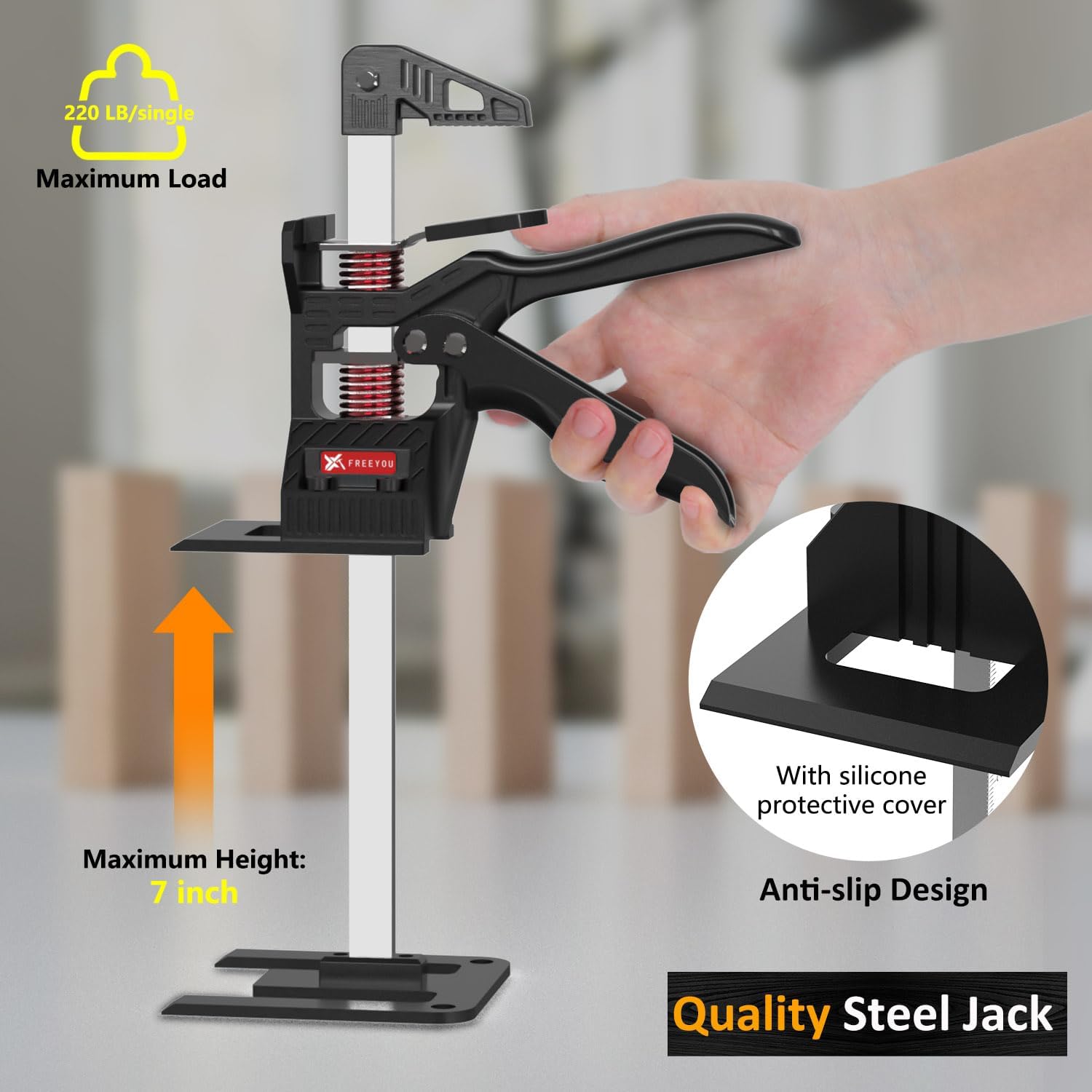 Labor Saving Arm Jack(2 Pcs),Height Lifting Device with Portable Bag,Suitable for Door & Window Lifting,Drywall,Tables Lifts etc(13inch)