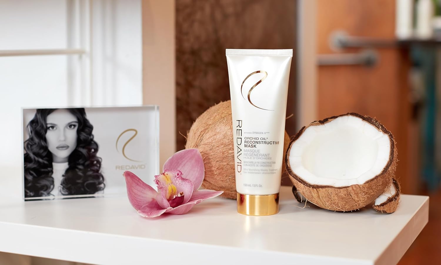 Redavid Orchid Oil Reconstructive Mask - Ultra Nourishing 15 Minute Weekly Treatment with Biofunctional Vitamin E and Coconut Oil for Curly and Damage Hair - Extreme Repair and Reconstruction - Image 3
