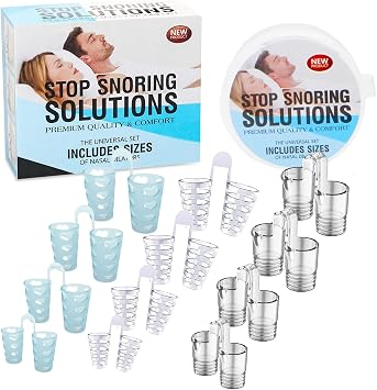 Anti Snoring Device, 12Pcs MYMULIKE Reusable Nose Vent Dilator Soft Silicone Vents, Snoring Solution for Improving Nighttime Sleeping & Nasal Breathing